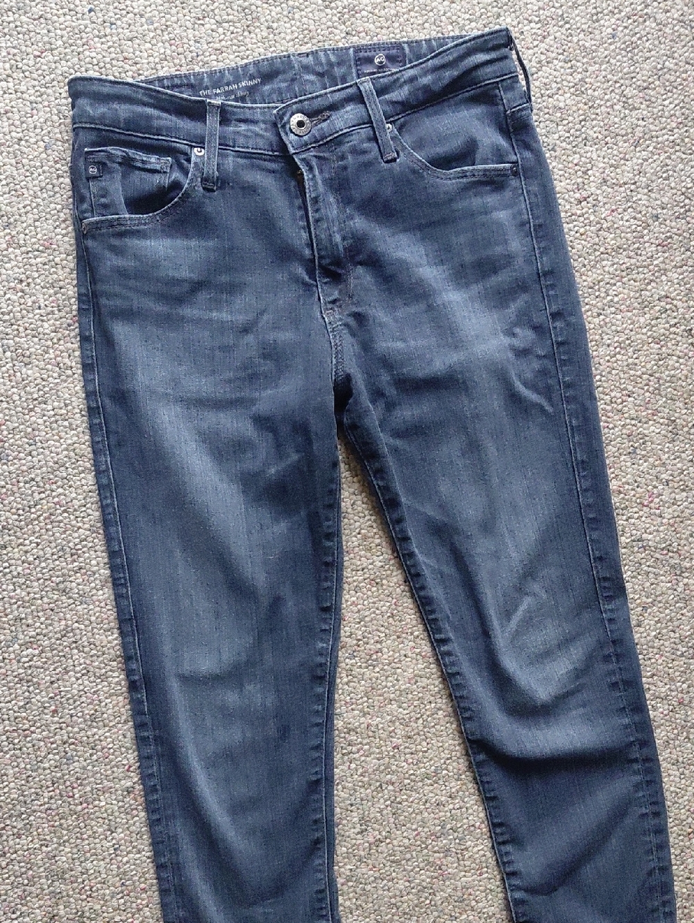 Ag Adriano Goldschmied Women's Dark Blue Slim Straight Jeans